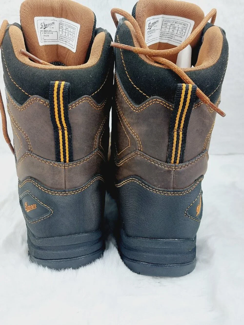Danner Men's Brown Orange Vicious 8'' NMT Composite Toe Ankle Work Boots Size 11